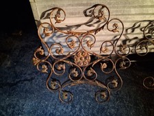 Tuscan-Style Wrought Iron Scrollwork Wall Panel in Wood Frame — listing 4