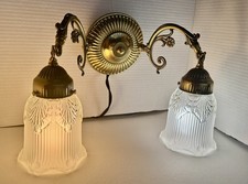 Vintage French Louis XV Rococo Style Cast Brass 3-Arm Electric Wall Sconce — listing 5