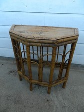 Antique Victorian Tiger Bamboo Three-Tier Plant Stand / Pedestal Table — listing 6