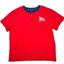 Walt Disney World Est. 1971 Red Henley Long-Sleeve Shirt with Embroidered Mickey Logo Small — listing 3
