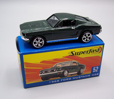 Matchbox Superfast Mustang Piston Popper Diecast Car, Blue with Amber Windows — listing 2