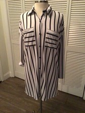 Always Indigo Black Long-Sleeve Belted Shirt Midi Dress, Size 2X — listing 2