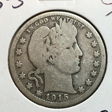 1915 Barber Silver Quarter (90% Silver), 25 Cents — listing 5