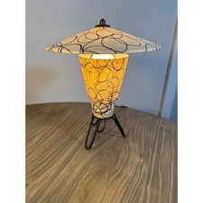 atomic age Mid-Century Modern Atomic Splatter Lamp with Conical Fiberglass Shade — listing 6
