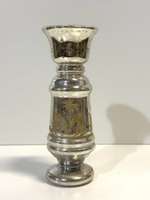 Mercury Glass Decorative Pedestal Compote Vase and Lidded Canister/Jar (2 pieces) — listing 3