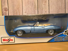 Vintage Diecast Jaguar E-Type Coupe Model Car, Red, likely 1960s British diecast (Corgi/Dinky style) — listing 6