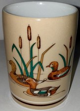 Wood Ducks by Andre Richard 3-Piece Ceramic Bathroom Set (Toothbrush Holder, Soap Dish, Tumbler) — listing 3