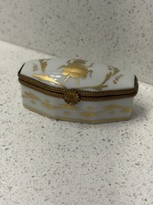 Collection of 5 Hand-Painted Porcelain Hinged Trinket Boxes (Limoges-Style) — listing 5
