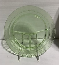 Anchor Hocking Cameo 'Ballerina' Uranium Glass Divided Grill Plate — listing 6