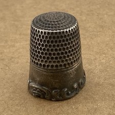 Antique Simons Brothers Sterling Silver Thimble, Patented Dec 3 1889, Size 9 — listing 4