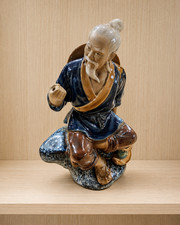 Chinese Shiwan (Shekwan) Mudman Figure of a Seated Fisherman — listing 3
