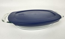 Vintage Pyrex Clear Glass Oval Baking Dish / Casserole
