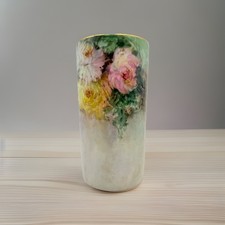 Limoges Gilt Chinoiserie Twin-Handled Bulbous Vase with Figural Gold Handles — listing 3