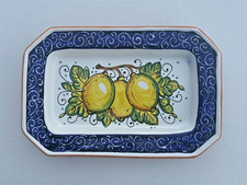 Hand-Painted Italian Majolica Lemon Motif Oval Serving Platter — listing 3