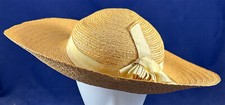 1930s Ivory Grosgrain Picture Hat with Ruched Wide Brim — listing 3