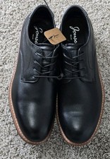 Jonsen Milan Men's Black Leather Wingtip Brogue Derby Dress Shoes — listing 6