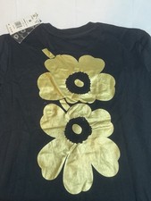 adidas Originals x Marimekko Unikko Floral Tee in Black & Gold — listing 4