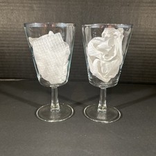 Vintage Platinum-Rim Optic Panel Crystal Iced Tea / Water Goblet with Knop Stem — listing 3