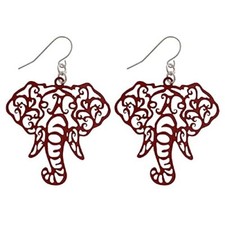 Bohemian Filigree Elephant Drop Earrings — listing 2
