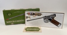 Vintage Match-O-Matic Butane Gas Match Rifle-Shaped Lighter with Original Box
