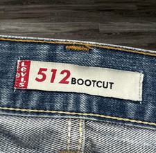 Levi's Perfectly Slimming 512 Bootcut Women's Jeans, Dark Blue/Black with Rhinestone Pocket Detail — listing 4