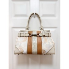 Coach British Tan Leather Legacy Tote Bag with Turnlock Pocket Yes - I can read a number like 'No. XXXX — listing 6