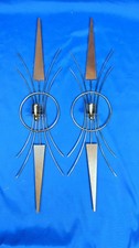 Vintage Danish Modern Cast Iron Spider Candle Holder with Beeswax Tapers — listing 4