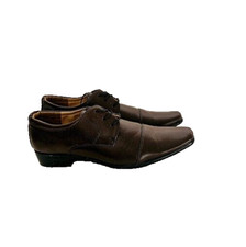 Maximus Collection Men's Black Leather Lace-Up Dress Shoes