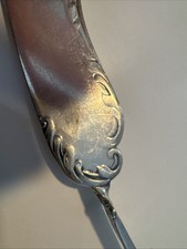Pair of Ornate Silverplate Master Butter Knives / Flat Butter Spreaders — listing 4