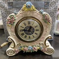 Vintage Lanshire Electric Mantel Clock, Ornate Rococo-Style Cast Case with Scroll and Foliate Decoration — listing 2