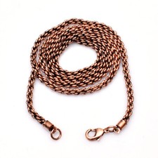 Copper Chain Necklace with Oval Signature Tag — listing 6