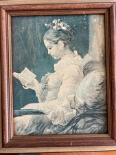 Framed Reproduction Print of "Young Girl Reading" (A Young Girl Reading) after Jean-Honoré Fragonard