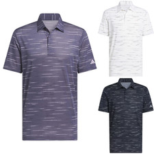 adidas Men's Golf Polo Shirt, Gray with Allover Logo Print, Size XL — listing 3
