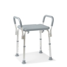 Adjustable Height Shower Bath Bench Chair with Padded Arms