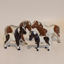 Vintage Ceramic Anthropomorphic Horse Salt and Pepper Shaker Set with Straw Hats and Bridles