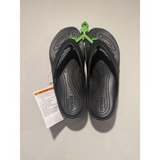 Crocs Classic Flip Flop Thong Sandals, Navy Blue, Men's 8 / Women's 10, listing 5