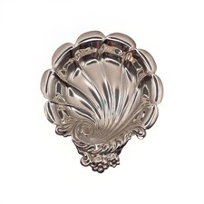 Silverplate Butter Pat / Coaster on Folding Wire Display Stand — listing 3