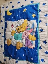 Disney Winnie the Pooh Cotton Fabric / Fitted Crib Sheet with Balloons, Bees & Clouds Print — listing 4