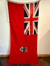 Antique Canadian Red Ensign Civil Flag, 4-Province Shield, circa 1907-1922, approx. 3ft x 2ft (36" x 17") — listing 4