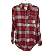 C&C California Plaid Herringbone Button-Up Flannel Shirt, Size L — listing 6