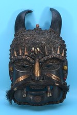 Antique Nepalese Hand-Carved Wooden Wall Shelf with Dharma Wheel & Peacock Motif — listing 4