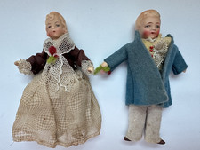 Bisque Porcelain Boy and Girl Figurine with Lollipop on Grassy Base with Mushrooms — listing 5