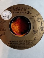 The Wing And A Prayer Fife And Drum Corps. - Baby Face 7" 45 RPM Single (Promo) — listing 6