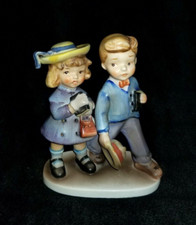 Lefton Porcelain Bisque Figurine of a Farm Boy in Straw Hat with Water Jug — listing 3