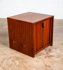 Mid-Century Modern Walnut Three-Drawer Dresser/Chest with Sculpted Wood Pulls — listing 2