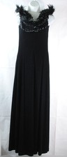 Black Sleeveless Mock-Neck Maxi Dress with Beaded/Sequin Side Embellishments, Size 2XL — listing 6