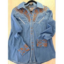 Lucky & Blessed Boyfriend Jeans with Embroidered Steer Skull & Floral Design, Size 12 — listing 5