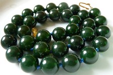 Handcrafted Beaded Statement Necklace with Large Jade Bead Pendant, Bone Beads and Silver-Tone Spacers — listing 3