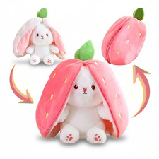 Reversible Plushie Bunny/Rabbit Mood Plush - Light Blue & Navy — listing 2