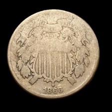1866 United States Two Cent Piece (Shield, Copper)